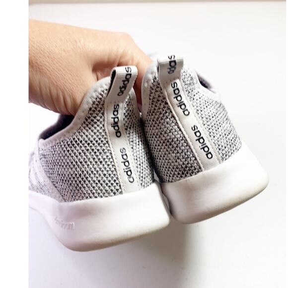 Adidas Cloudfoam Pure White/Black Tennis Shoe - Picture 6 of 6